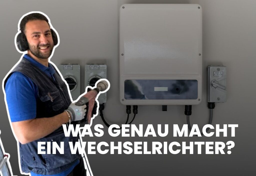 Elektriker und Wechselrichterinstallation