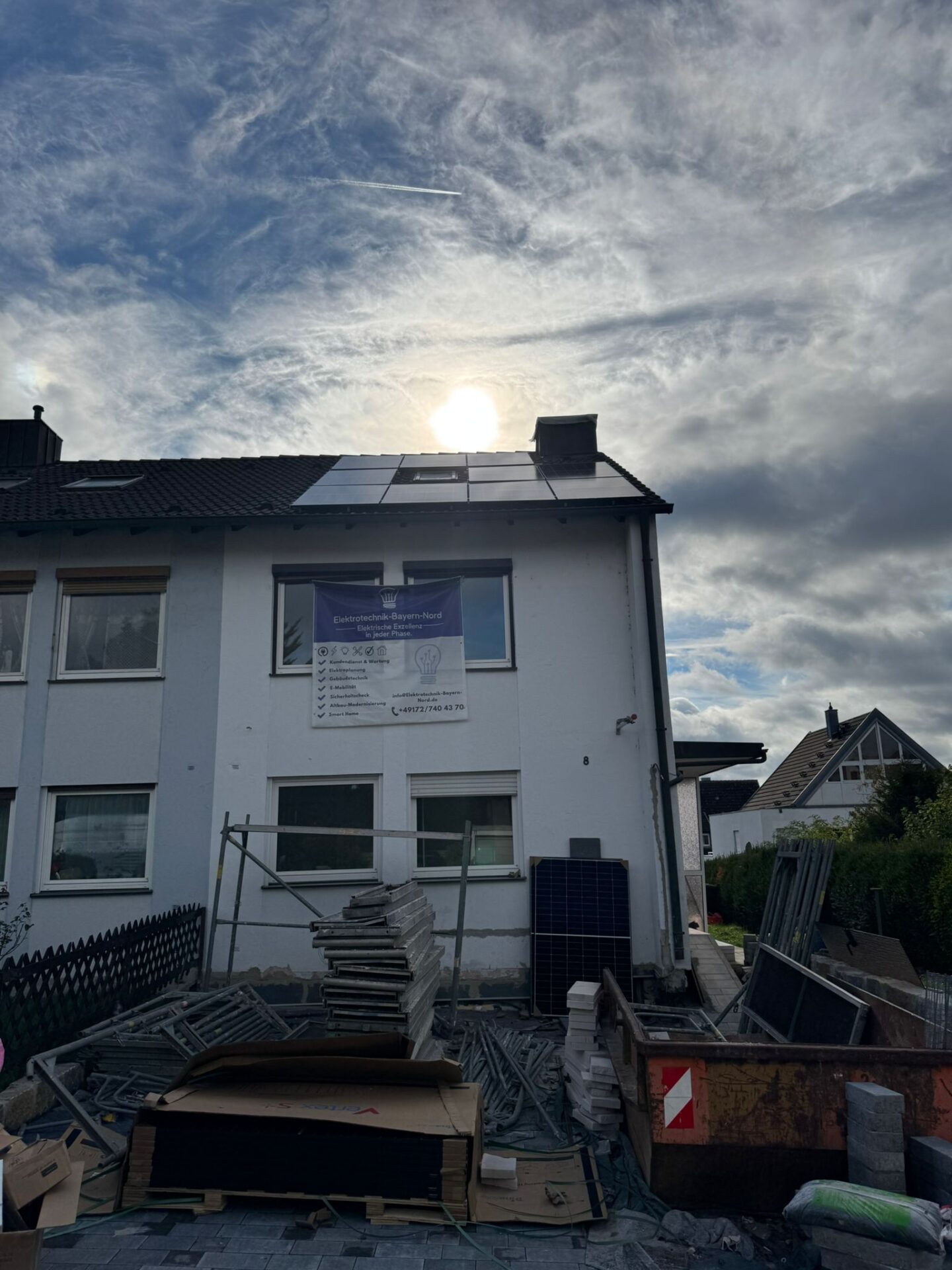 Photovoltaik-Installation in Würzburg – Haus mit neuer Solaranlage