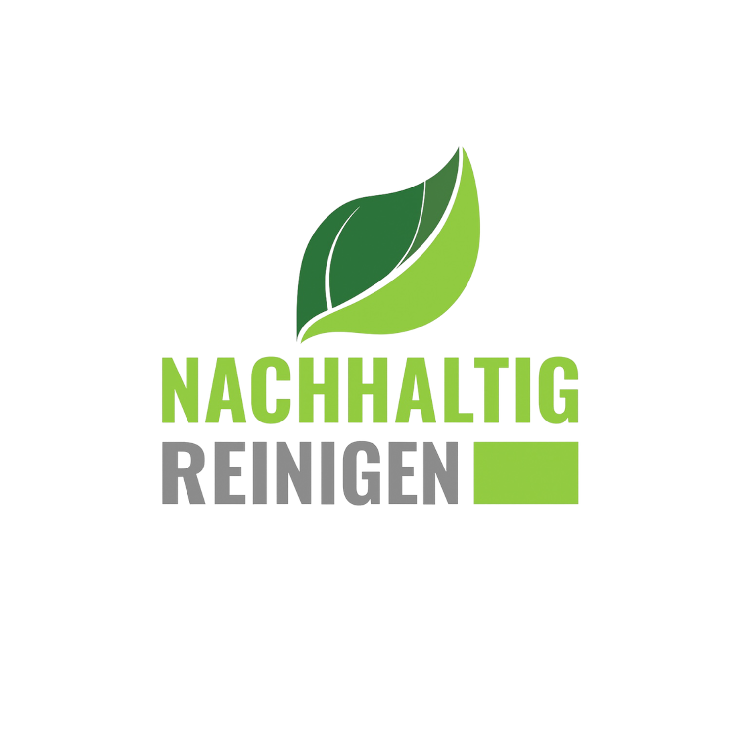 Logo Nachhaltig Reinigen mit grünem Blatt